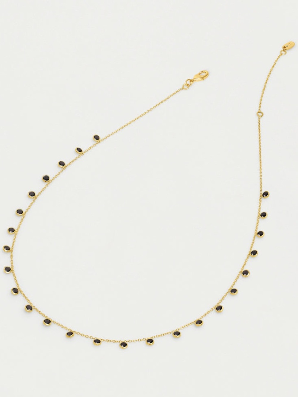 Orsay Charm Necklace Gold Black Onyx Semi-Precious NEW